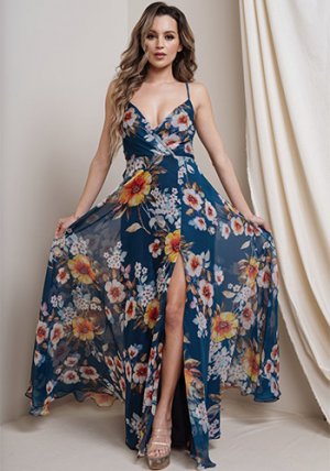 PRE-ORDER JUNE: Bella Dress in Teal Floral - PLUS