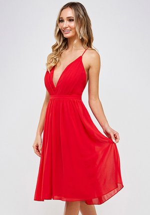 Sophia Dress in Red
