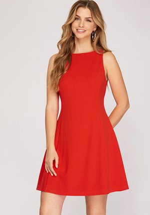 Simple Plan Dress in Red