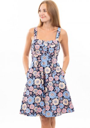 PRE-ORDER SEPTEMBER: Summer Sweetheart Dress in Blue Pink