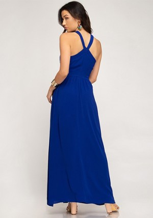 Heather Maxi Dress in Royal Blue