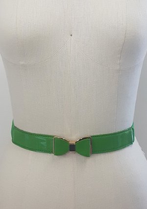 Elastic Bow Belt - Green
