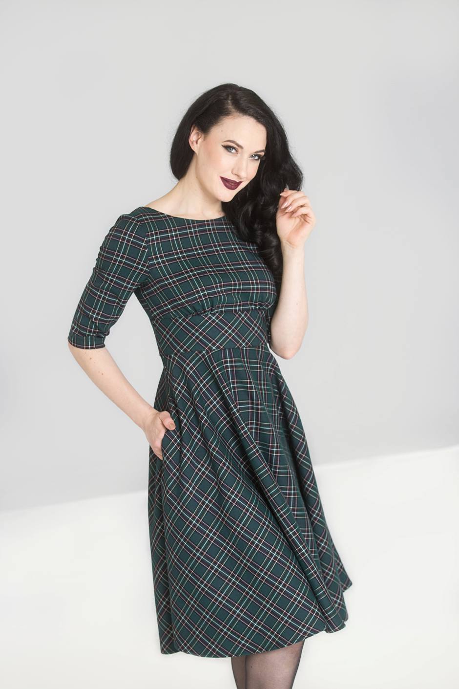 トップス MILITARY WORK I LINE DRESS Military-inspired Dress, Spring Long Sleeve Shirt Midi Dress