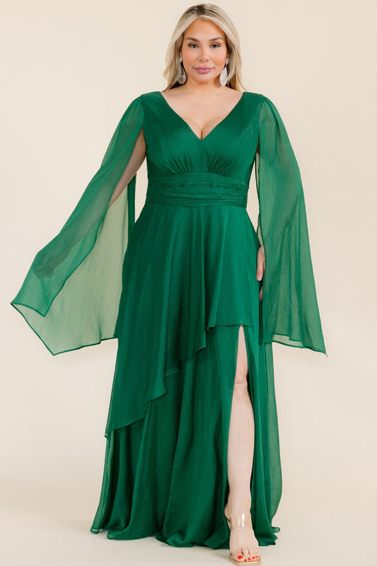 Adelaide Dress in Green - Plus