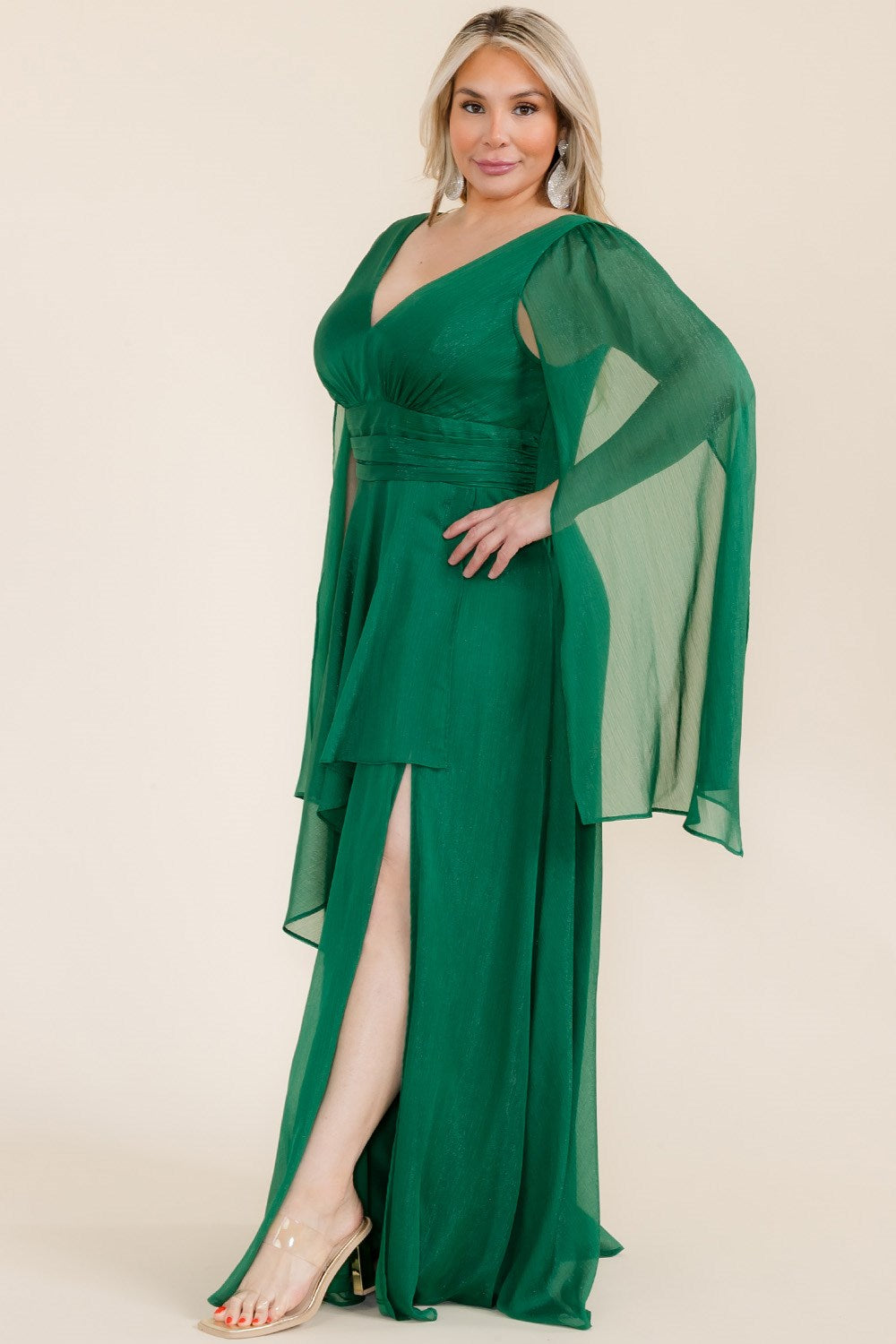 Adelaide Dress in Green - Plus