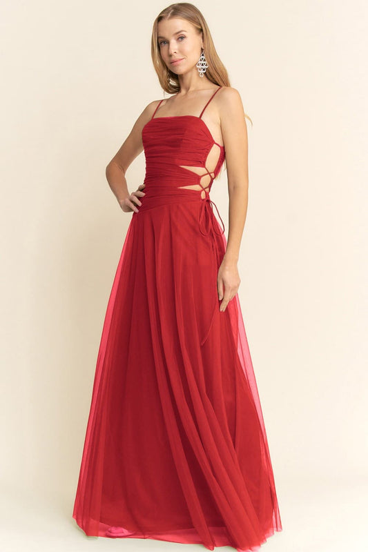PRE-ORDER: Olivia Tulle Dress in Red