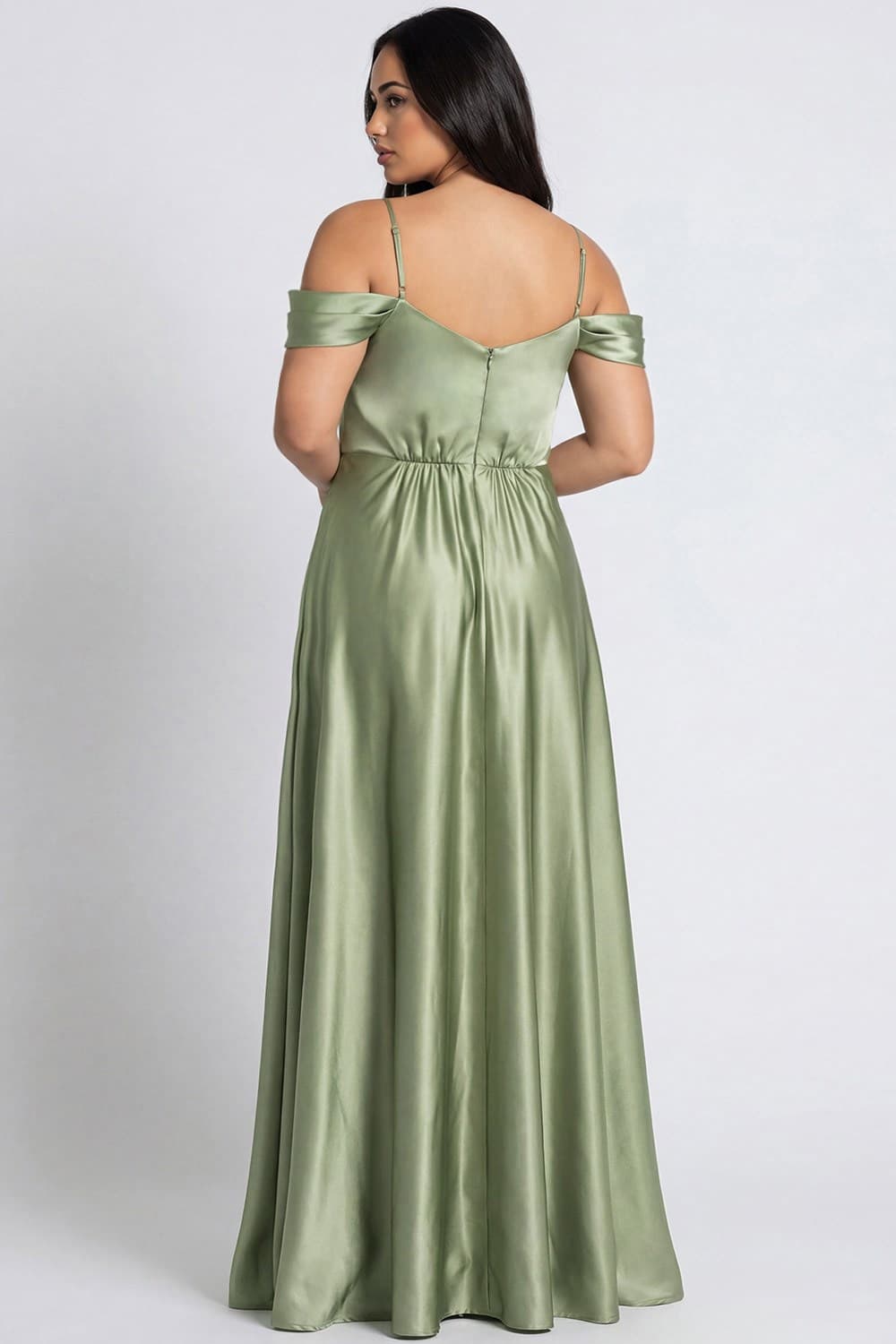 PRE-ORDER: Victoria Satin Dress in Sage