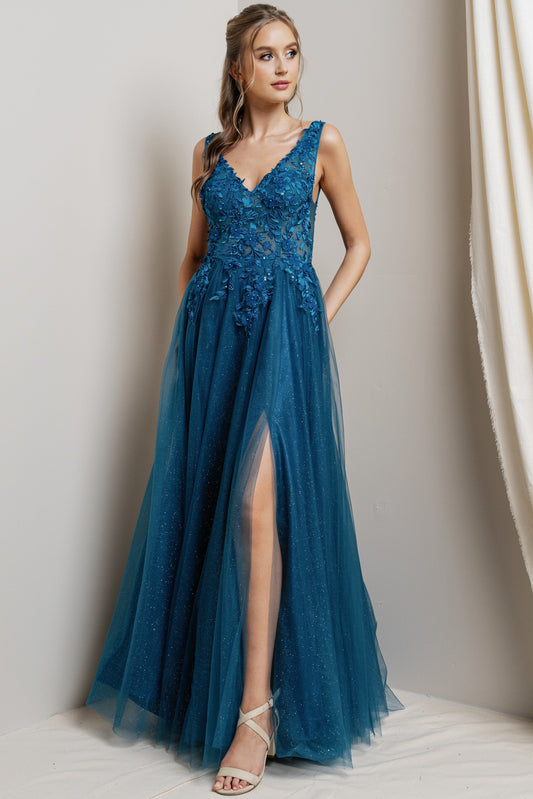 PRE-ORDER: Donatella Dress in Teal