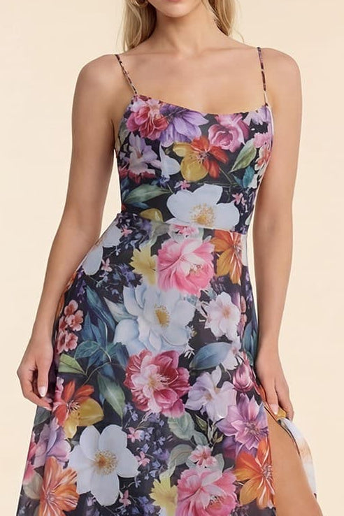 Catalina Dress in Black Floral