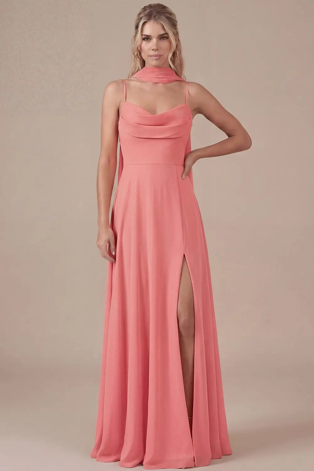 Lyndsay Dress in Coral