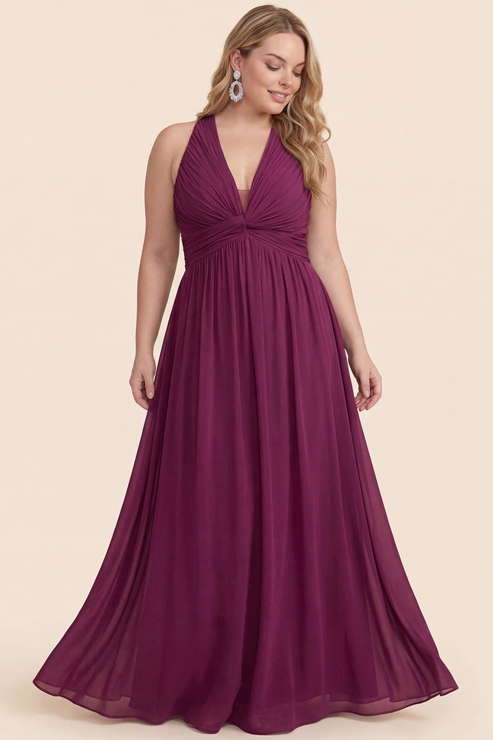 Verona Dress in Plum - Plus
