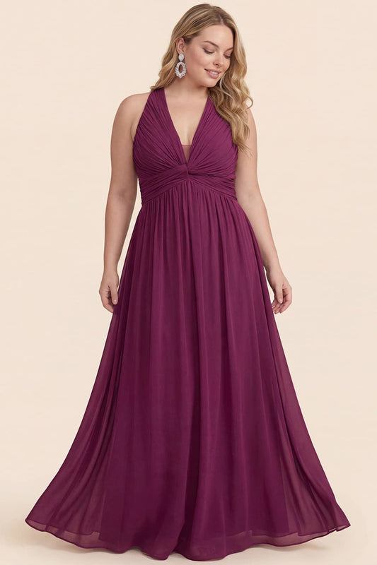 PRE-ORDER: Verona Dress in Plum - Plus