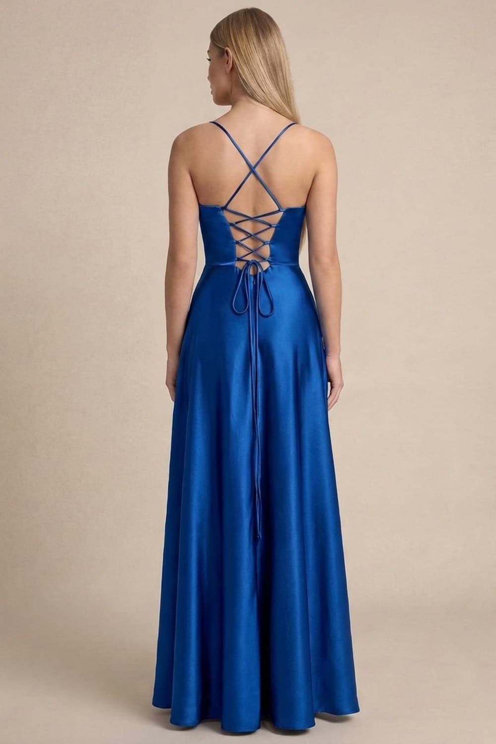 Sophia Satin Dress Royal