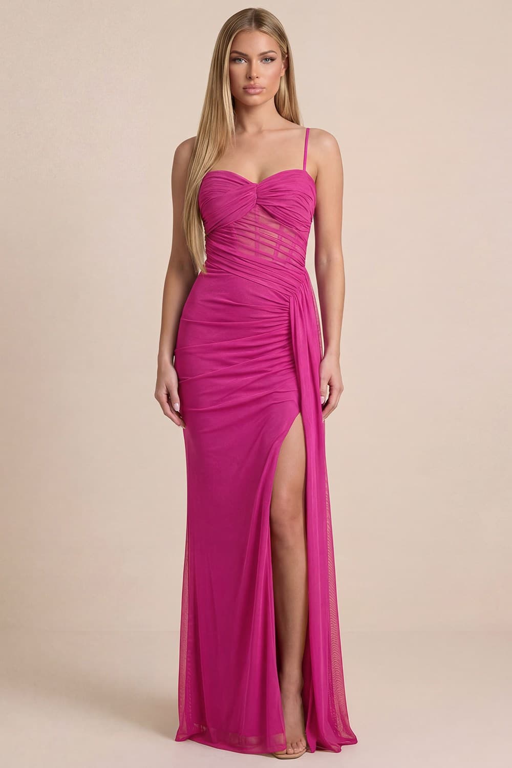 Margot Mesh Dress in Pink