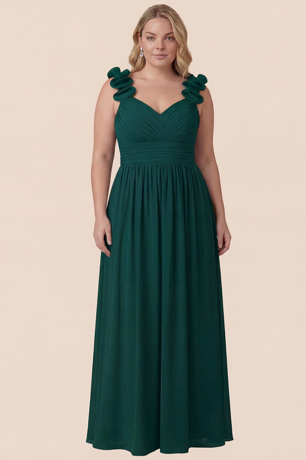 Gwen Dress in Forest Green - Plus