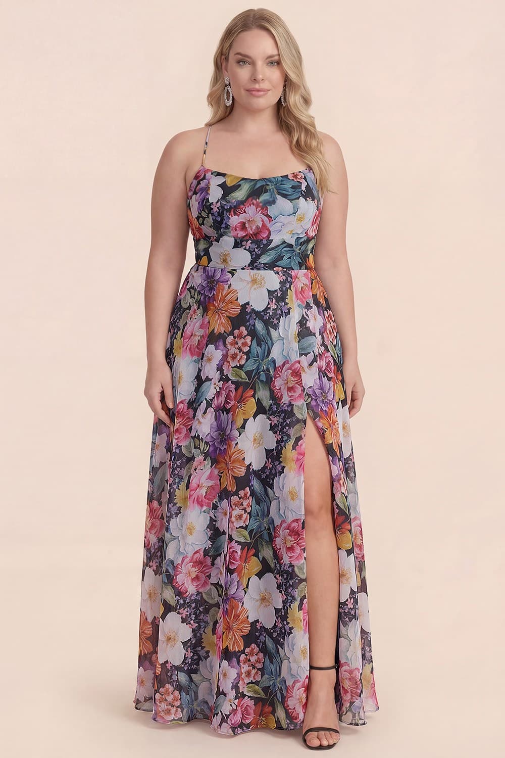 Catalina Dress in Black Floral - Plus