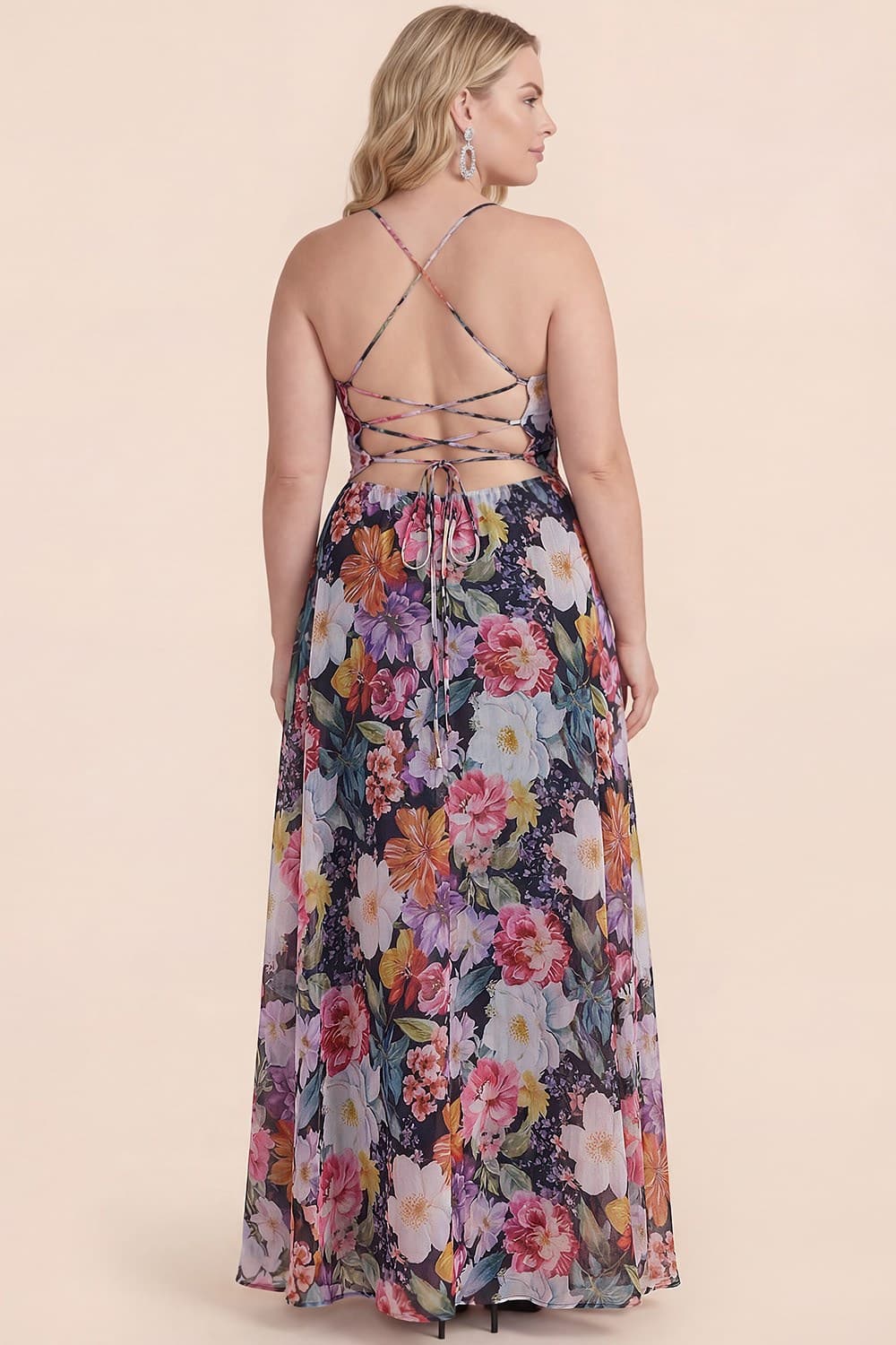 Catalina Dress in Black Floral - Plus