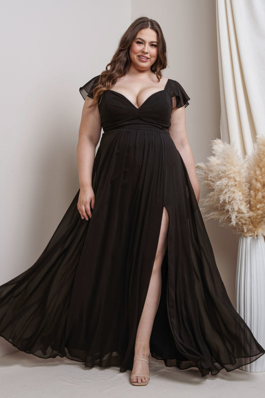 PRE-ORDER: Danica Dress in Black - PLUS