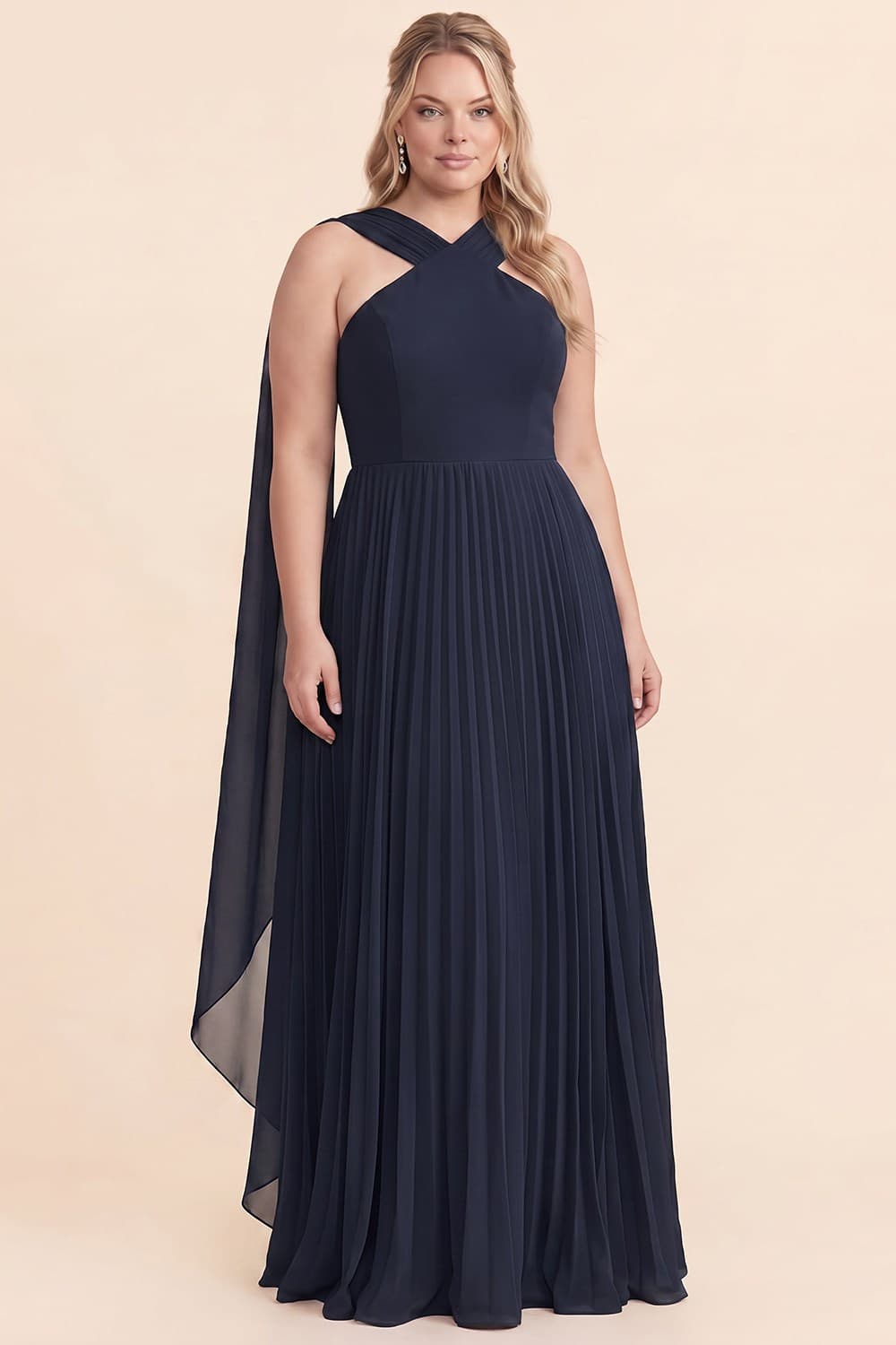 PRE-ORDER: Pleated Dress in Sage- PLUS