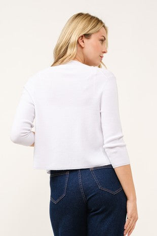 Short Cardi in White