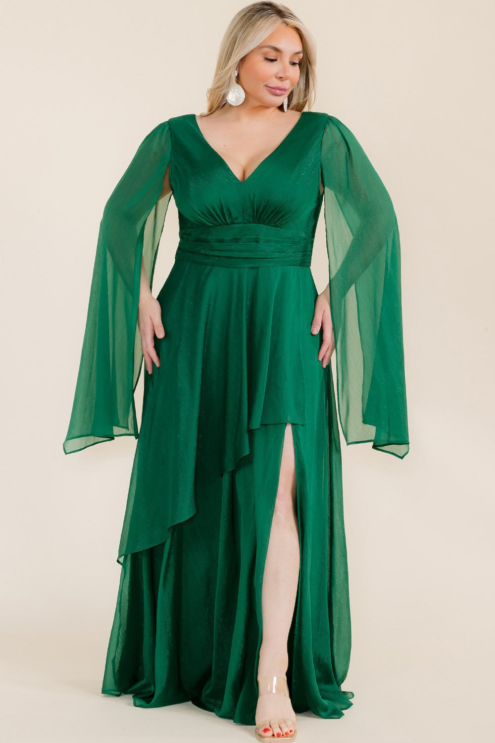 Adelaide Dress in Green - Plus