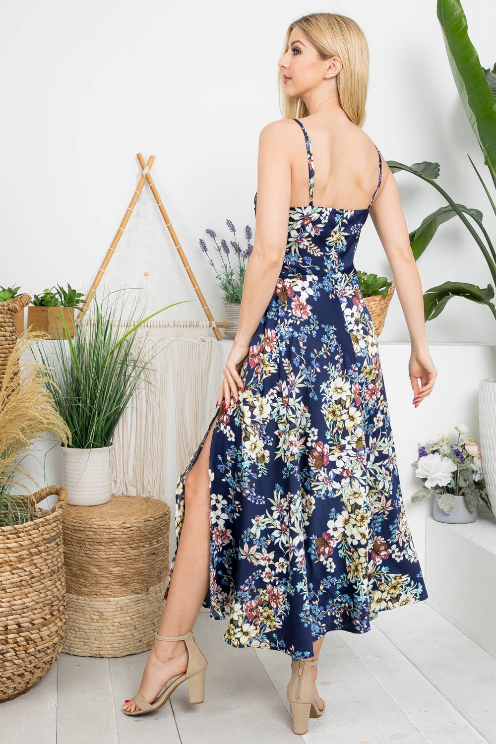 Just Visiting Dress - Blue Floral