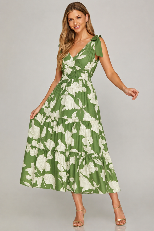 Farmhouse Dress Green