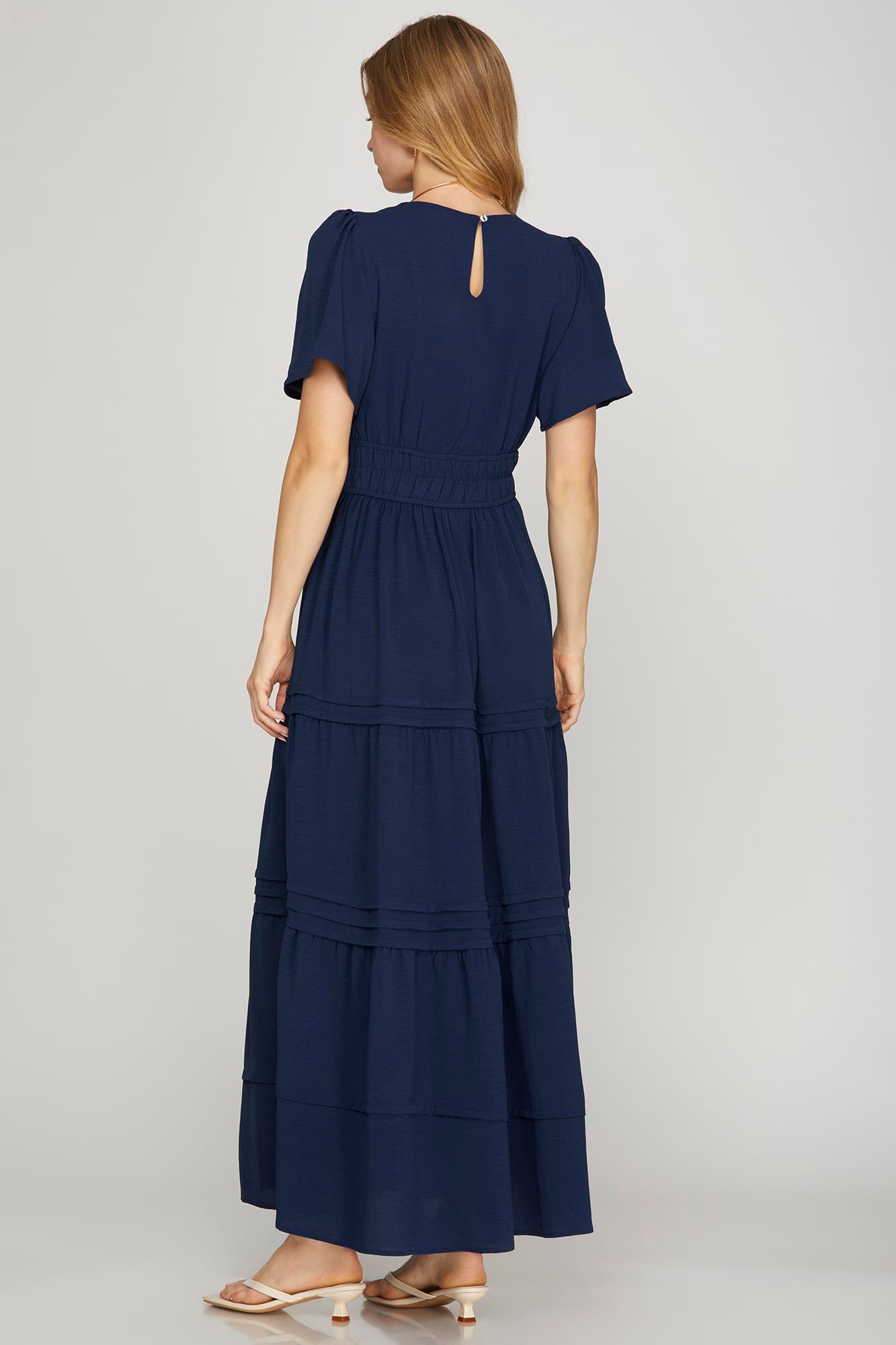 PRE-ORDER: Navy Tiered Dress