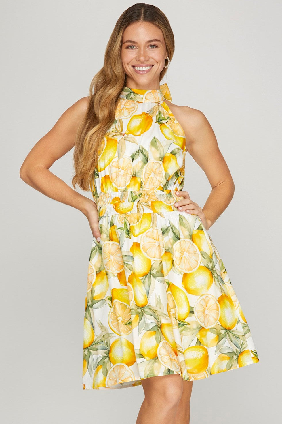 Freshly Squeezed Halter Dress
