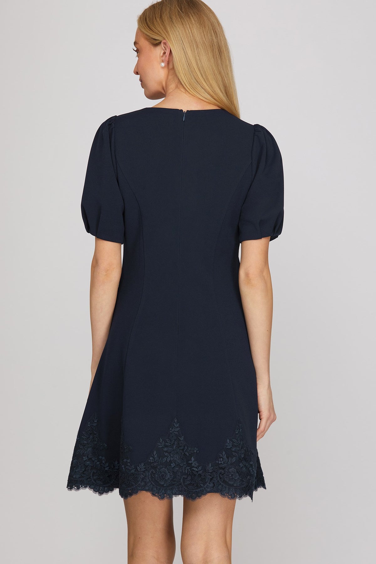 PRE-ORDER: Clutch My Pearls Dress Navy