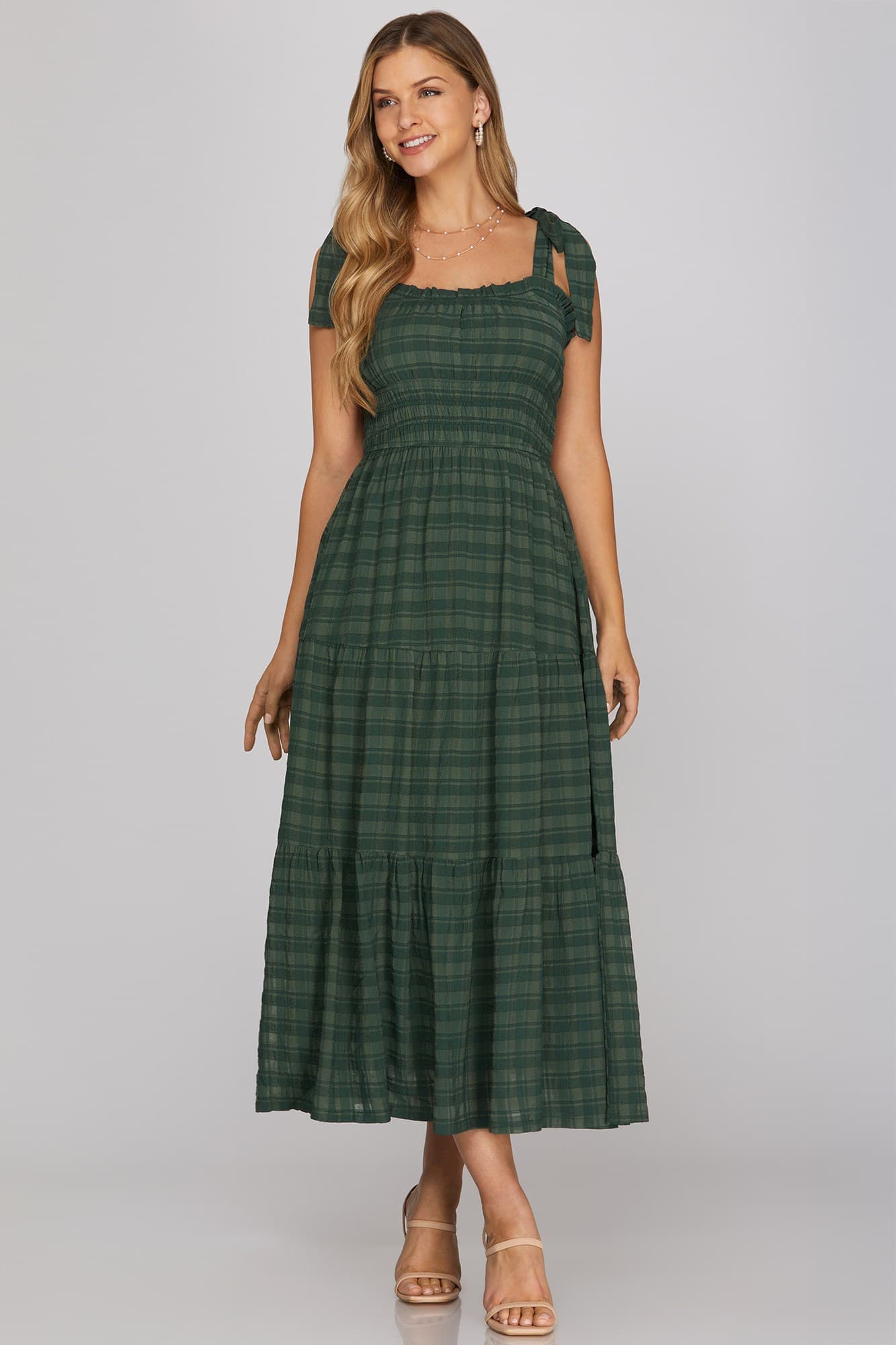 PRE-ORDER: Tartan Dress Green