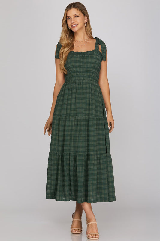 PRE-ORDER: Tartan Dress Green
