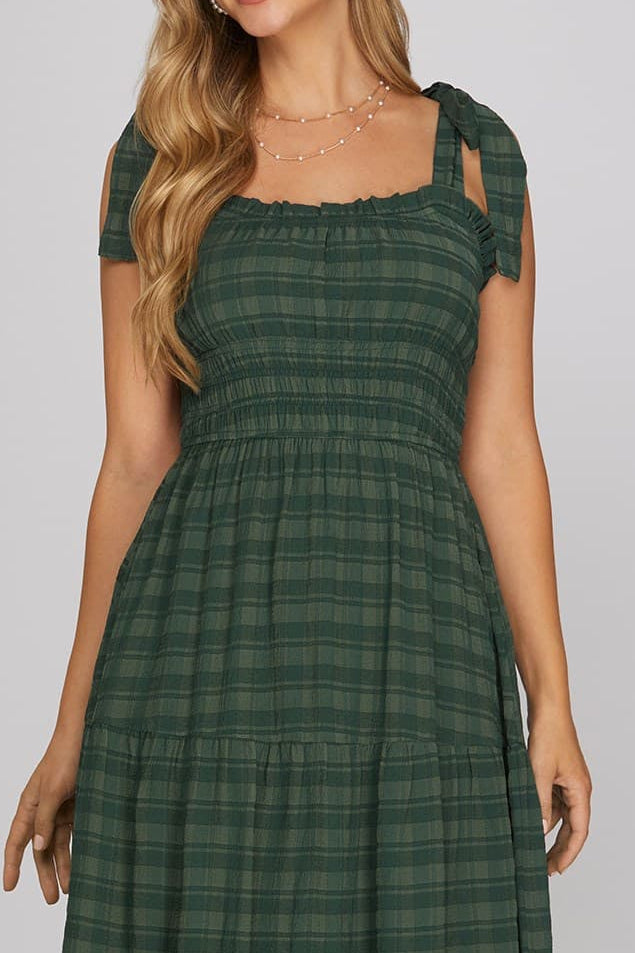 PRE-ORDER: Tartan Dress Green