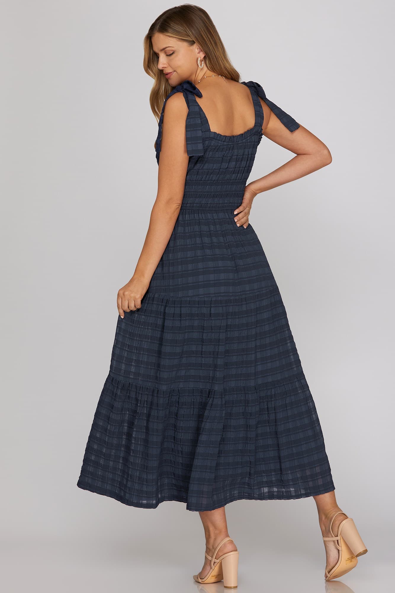 PRE-ORDER: Tartan Dress Navy