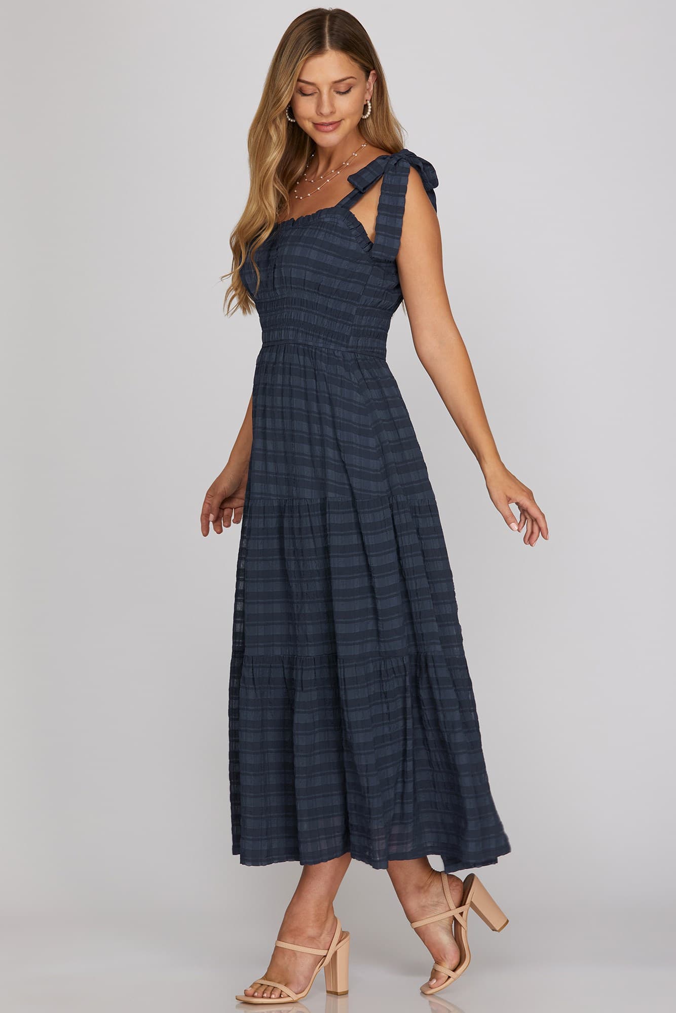 PRE-ORDER: Tartan Dress Navy