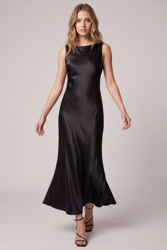 Party in The Back Black Dress