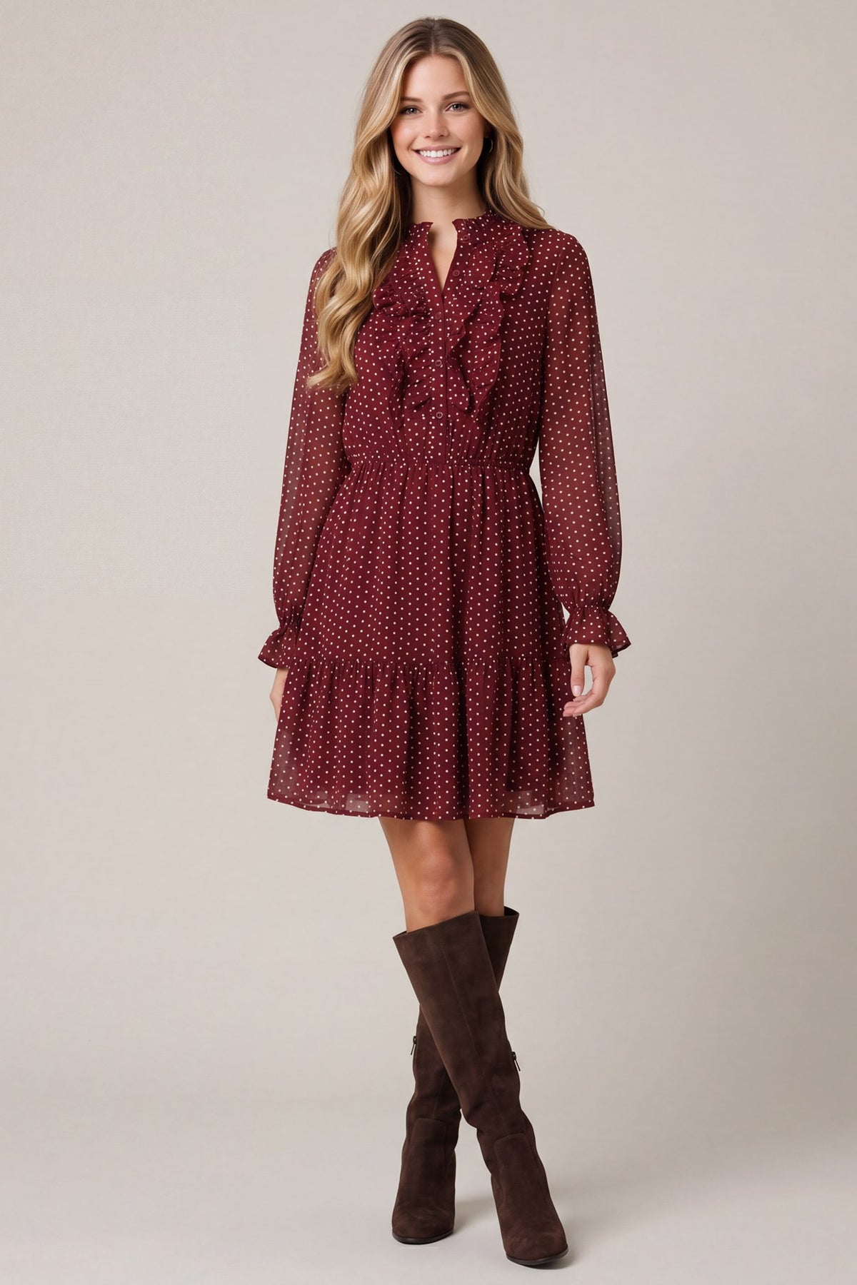 PRE-ORDER: On The Dot Dress Wine