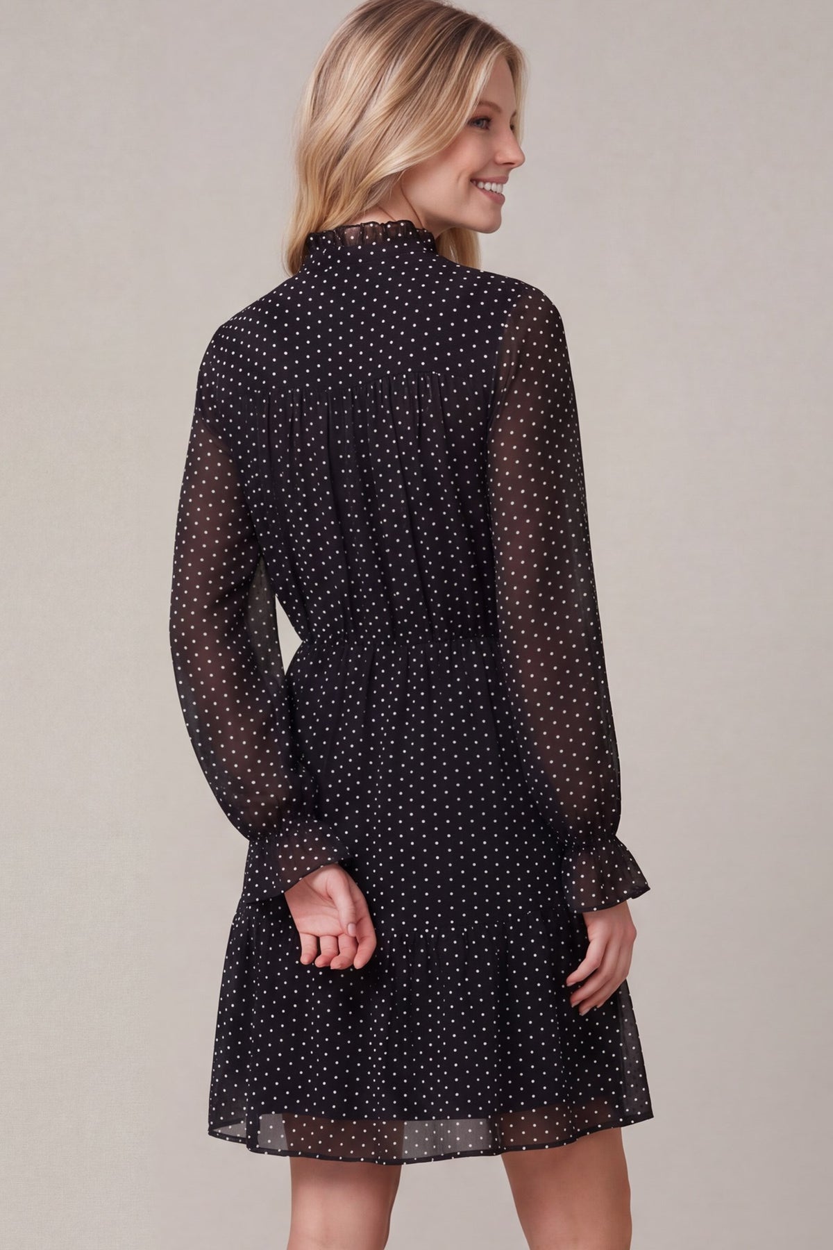 On The Dot Dress Black