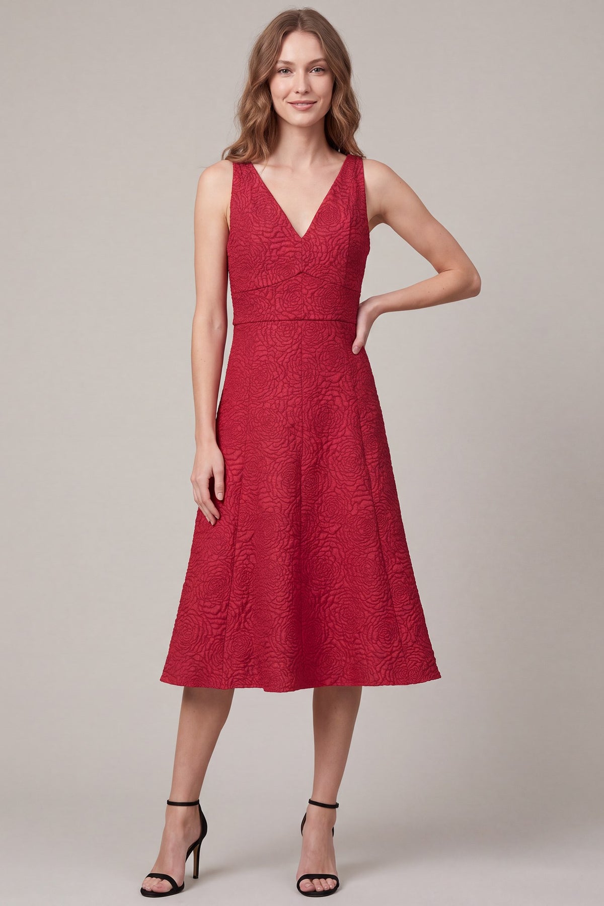 PRE-ORDER: More Champagne Dress Red Midi