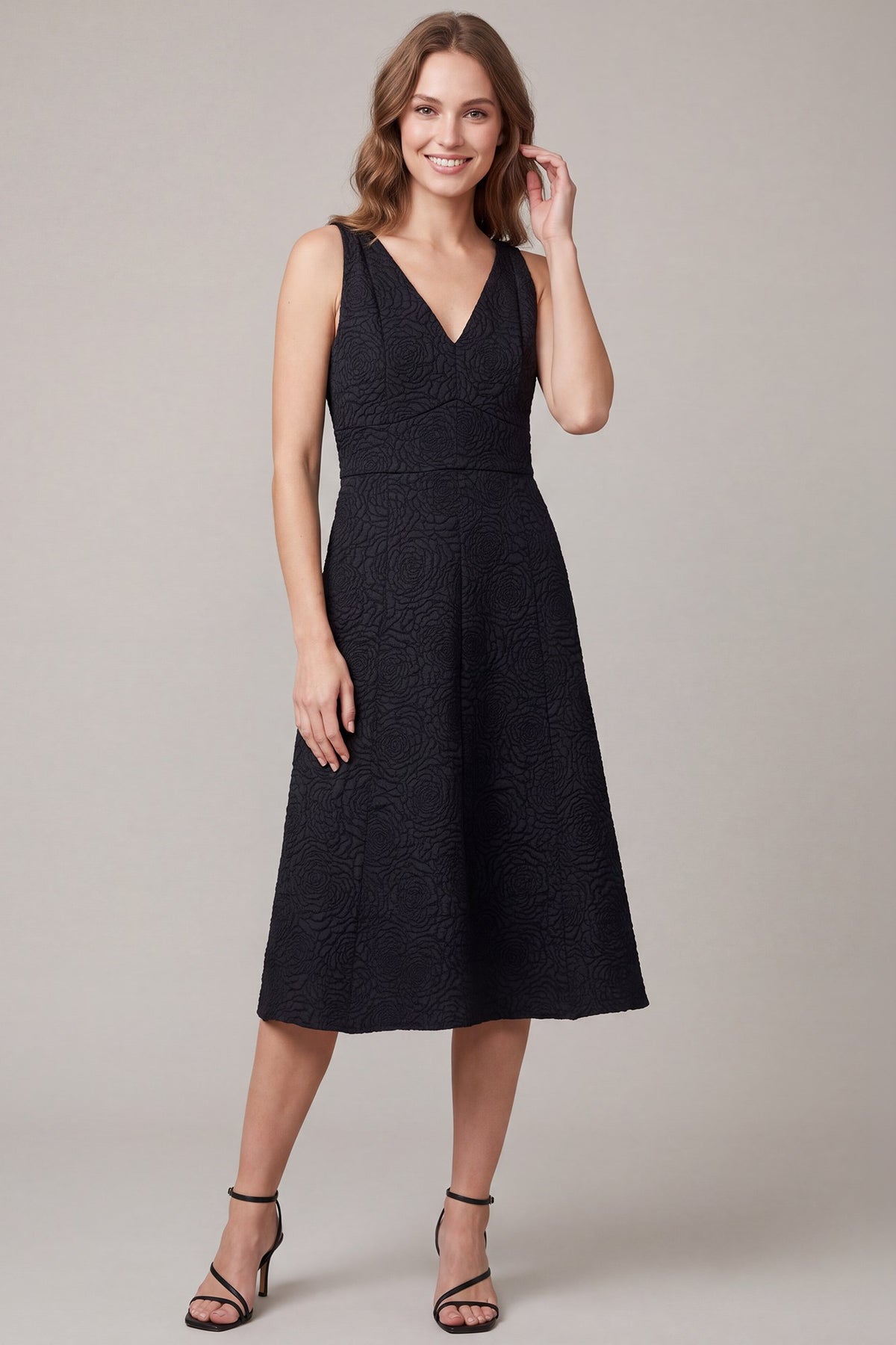 PRE-ORDER: More Champagne Dress Black Midi