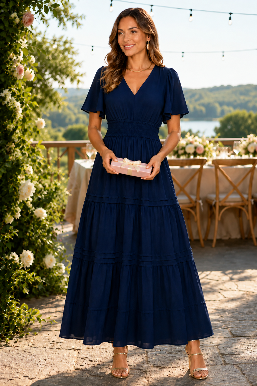 Fashionably Late Dress Navy