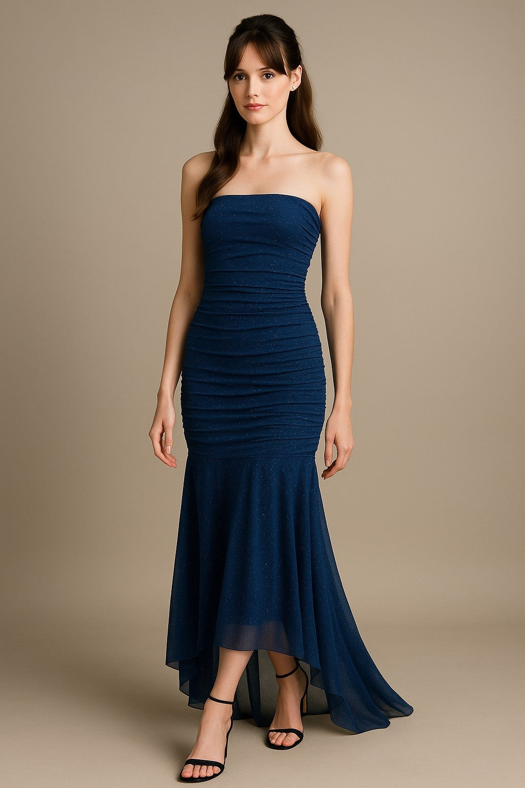 PRE-ORDER: Glittery Strapless Dress