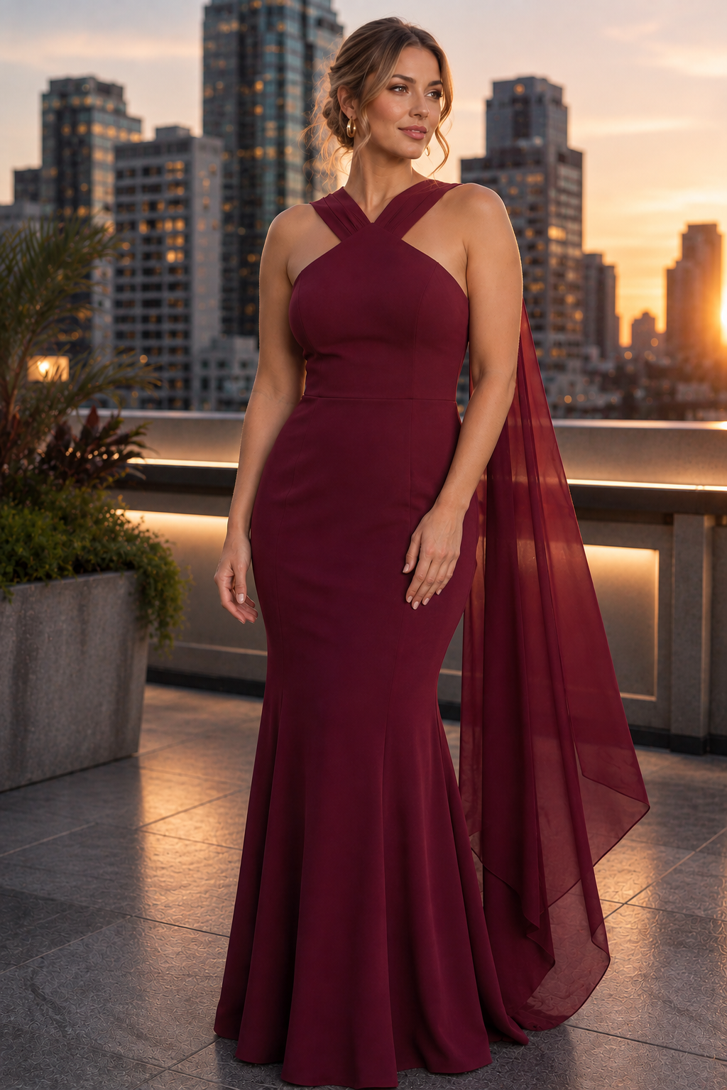 Reese Dress in Wine