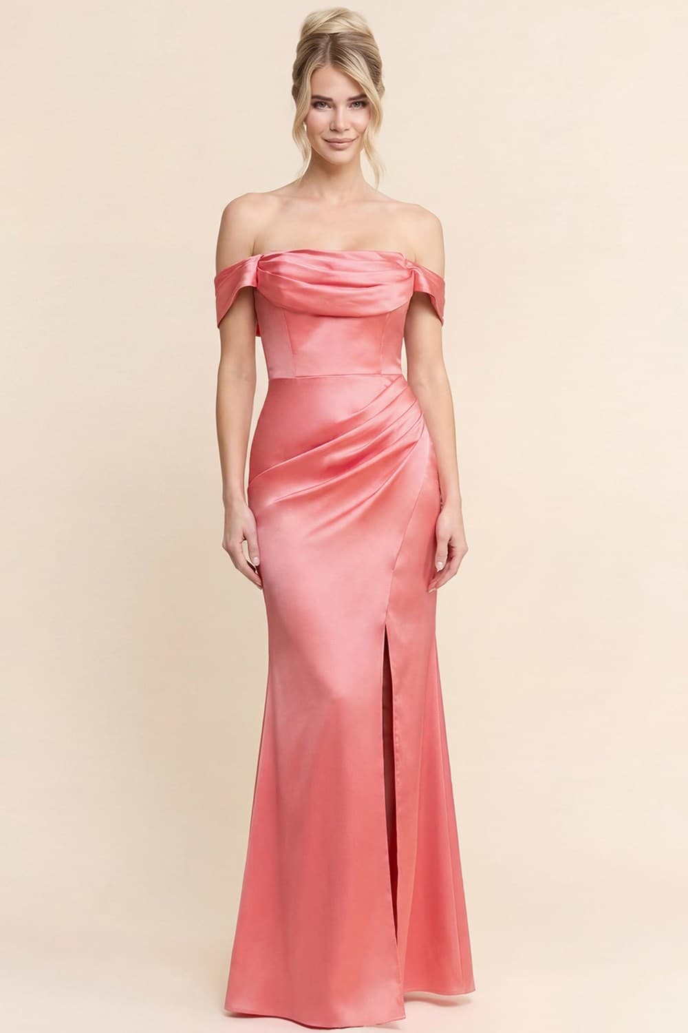 PRE-ORDER: Elizabeth Satin Dress in Navy