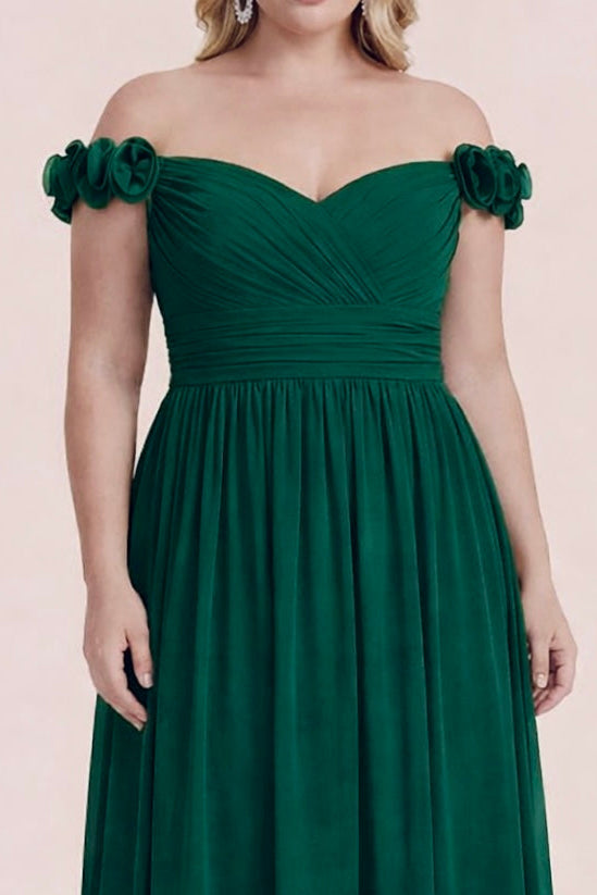 Gwen Dress in Forest Green - Plus