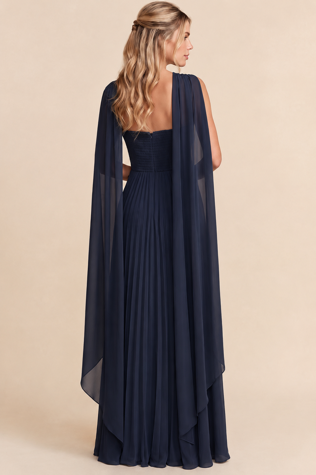 PRE-ORDER: Pleated Dress in Navy