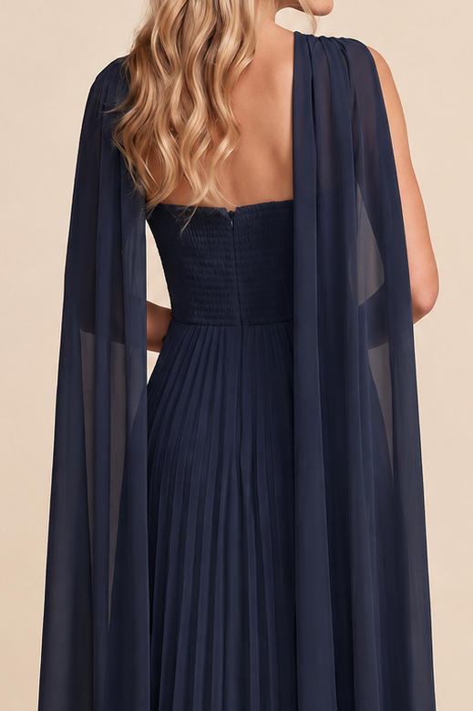 PRE-ORDER: Pleated Dress in Navy