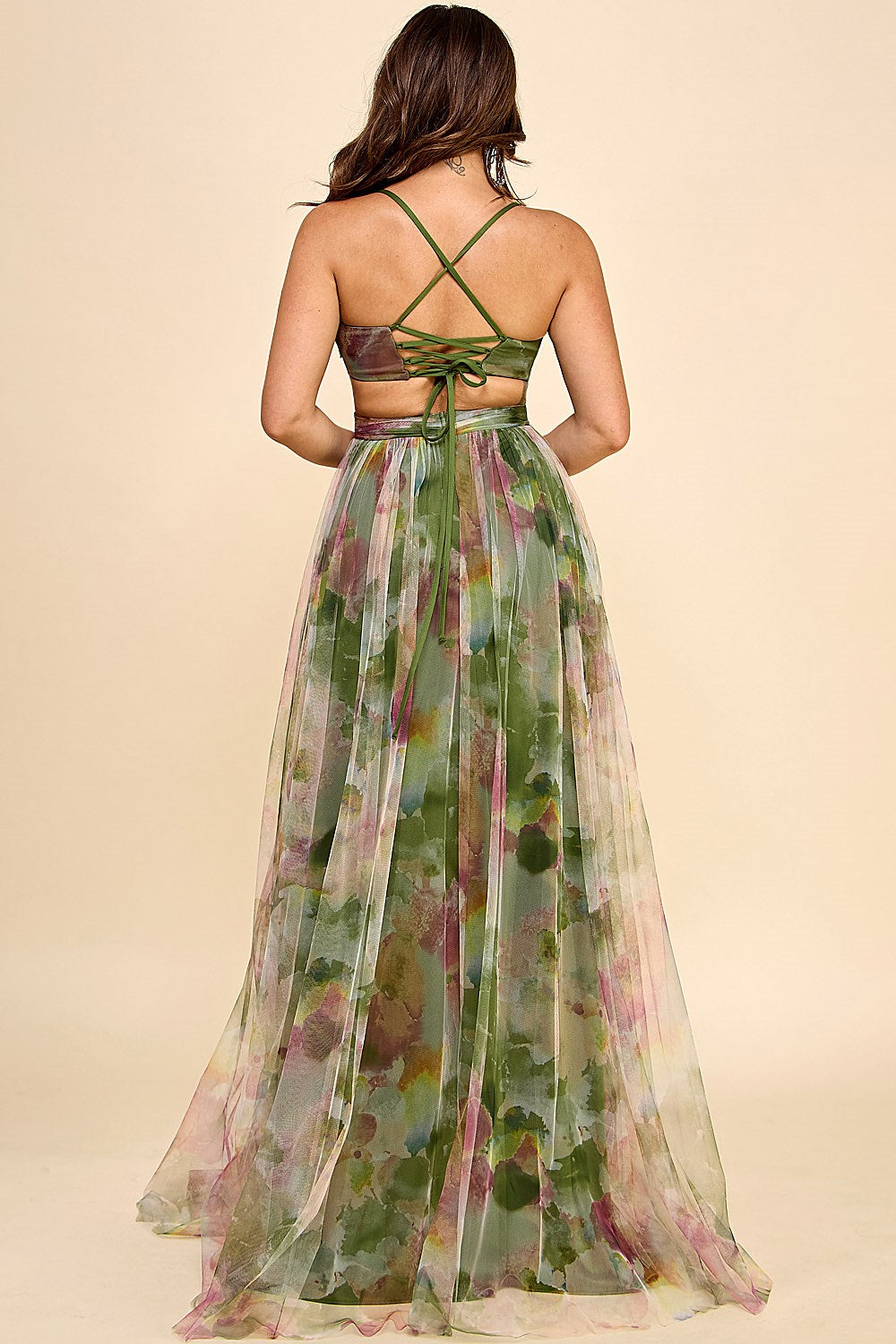 PRE-ORDER: Claudette Dress in Multi Green