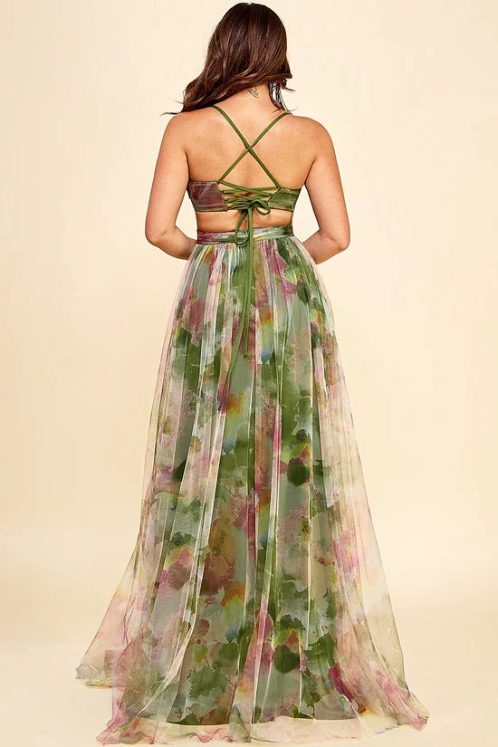 PRE-ORDER: Claudette Dress in Multi Green