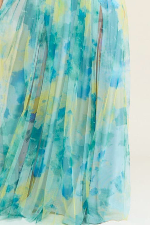 Claudette Dress in Aqua